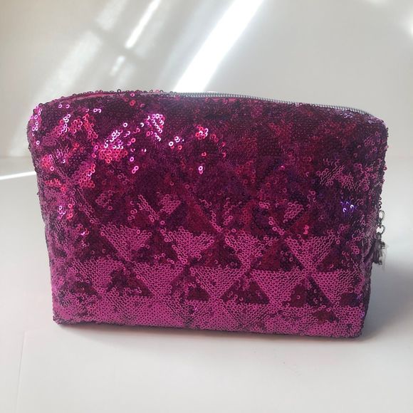 Juicy Couture sequin sparkle cosmetic/toiletry travel bag NWT - Picture 5 of 15